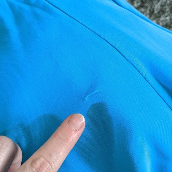 /Calvin Klein Drape Collar Blazer Blue Jacket Sz 0 - Picture 5 of 5